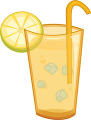 vector illustration of a mocktail