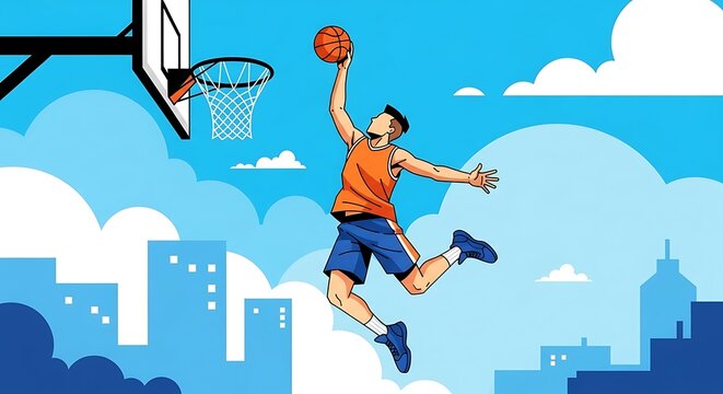 Basketball player jumpshot.