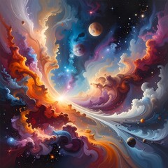 Abstract cosmic cloudscape