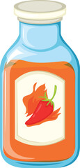 vector illustration of a chili sauce
