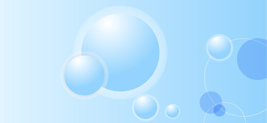 Serene light blue gradient background featuring transparent and opaque circles, creating a minimalist, modern and airy aesthetic for any digital project or design application
