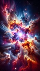 Abstract cosmic nebula explosion