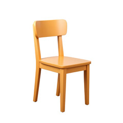 wooden chair, four legs, straight backrest