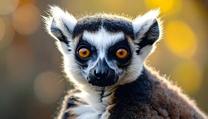 Fototapeta premium Close-up portrait of a lemur