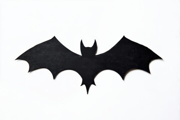 Halloween bat silhouette cutout on white
