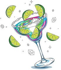 Fantasy Margarita with Magical Citrus Swirls