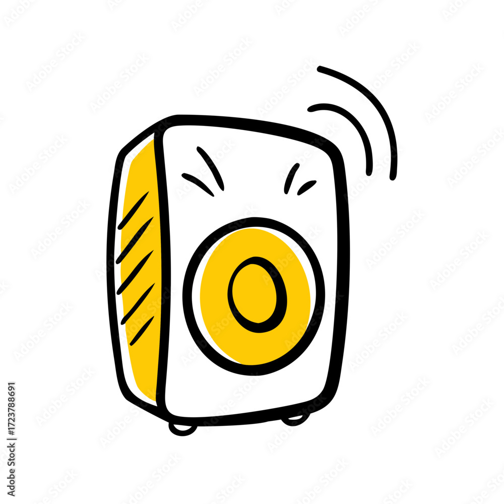 Aufkleber large speaker with volume controls icon for web and graphic design