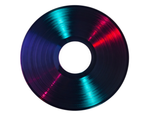  Neon Vinyl Record with Futuristic Glow