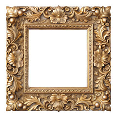 Ornate gold leaf antique picture frame for art photos and mirrors