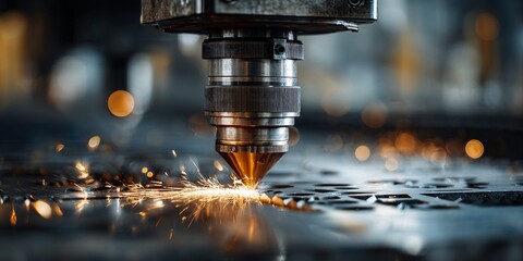 Laser Cutting CNC Machine with Flying Sparks