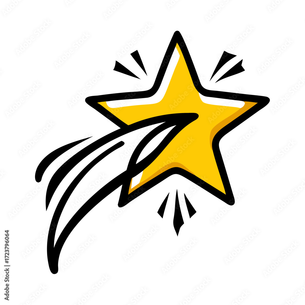 Poster star with sparkle effect for recognition award icon for web and graphic design
