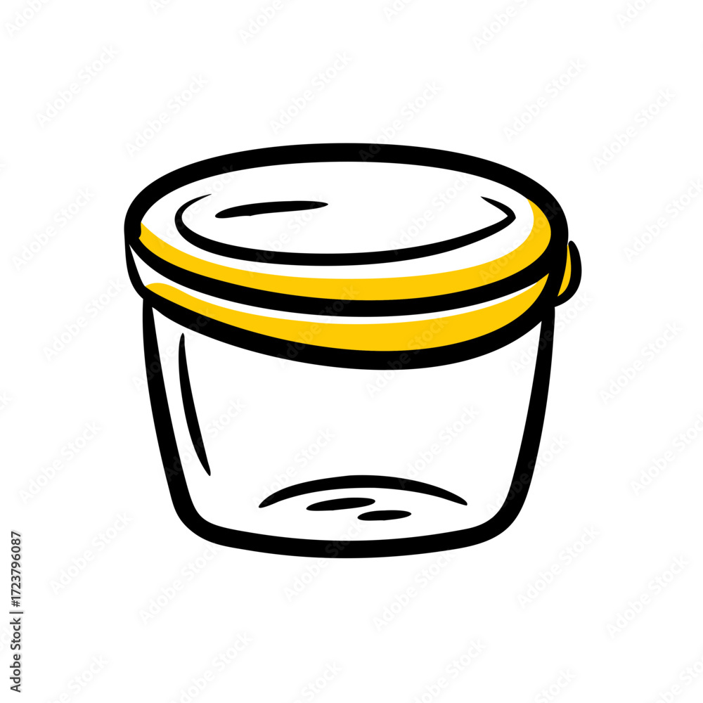 Poster storage container with lid closed icon for web and graphic design
