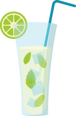 vector illustration of a mocktail