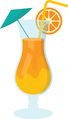 vector illustration of a mocktail