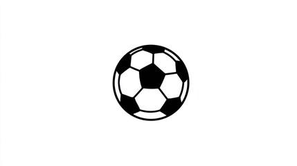 Fototapeta premium Simple soccer ball illustration