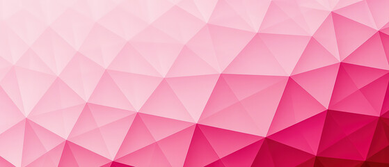 Fototapeta premium Abstract pink polygons with gradient shading, creating modern geometric design concepts and digital artwork backgrounds.