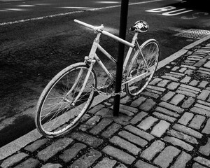 Ghost Bike Memorial (Black and White)