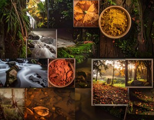 Autumnal nature collage