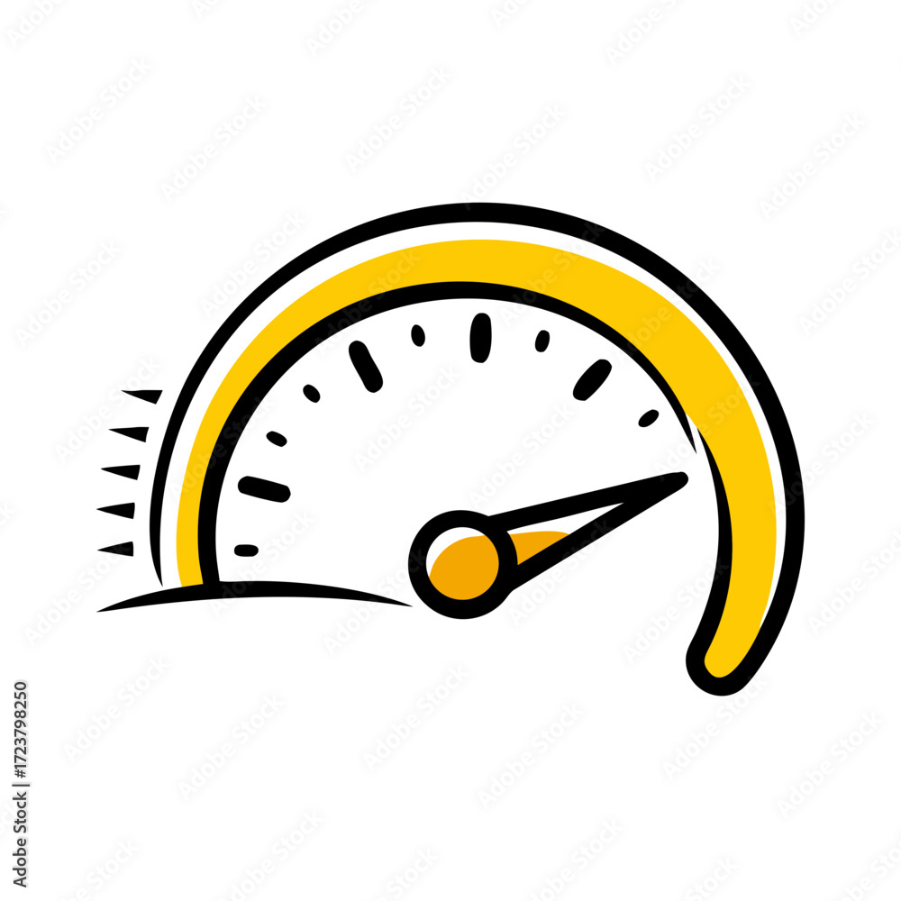 Poster website optimization speed gauge icon for web and graphic design