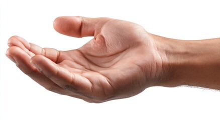 Open hand, palm facing forward