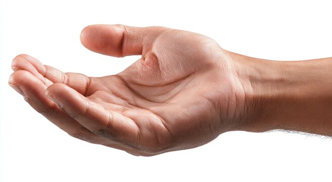 Open hand, palm facing forward