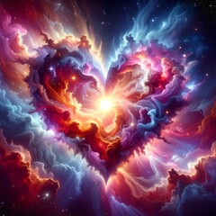 Abstract heart nebula