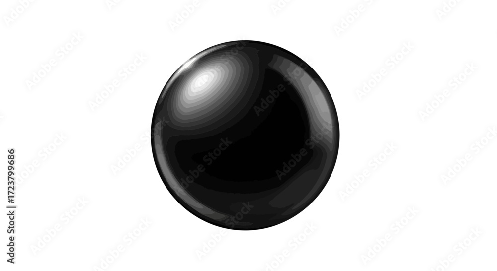 Poster captivating sphere of deep blackness shimmering with nuanced gradients and light plays