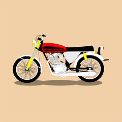 illustration motorcycle design vector