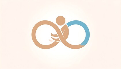 Abstract infinity symbol design