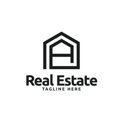 Creative elegant pentagon logo icon symbol