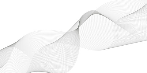 Undulate Grey Wave Swirl, frequency sound wave, twisted curve lines with blend effect. 