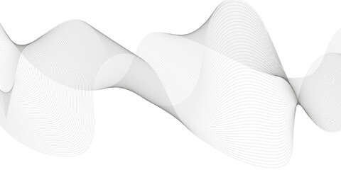 Undulate Grey Wave Swirl, frequency sound wave, twisted curve lines with blend effect. 