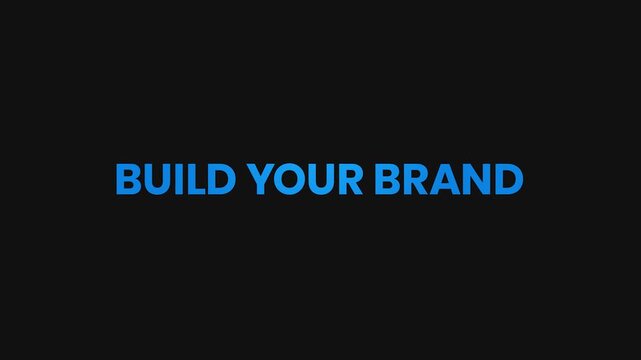 Build Your Brand Energetic Text Animation &ndash; 4K Marketing and Business Growth Video