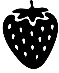 strawberry on black