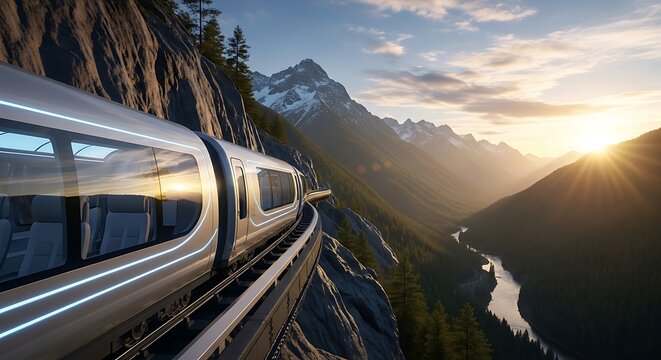Train Through Mountains.