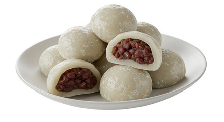 Glutinous rice balls with red bean paste filling