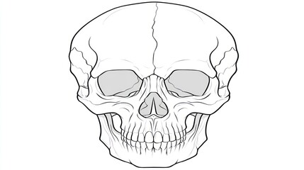 Fototapeta premium Human skull illustration