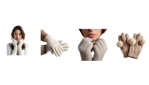 Warm and Stylish Winter Gloves for Women – Ribbed and Pom-Pom Designs for Cold Weather
