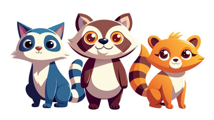 animal, fox, cartoon, skunk, vector, dog, illustration, cat, love, set, baby, teddy, toy, fun, art, cute, pet, brown, heart, funny, character, adorable, kid, valentine, animals, childhood, farm, lands