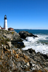 Cliff Besides Portland Head Lighthouse