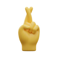 Fingers crossed hand gesture for good luck