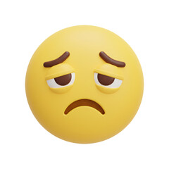 Sad and disappointed face emoji icon