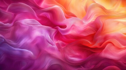 Obraz premium Abstract design with swirling wavy patterns in vibrant hues of pink purple red and orange creating a visually dynamic fl