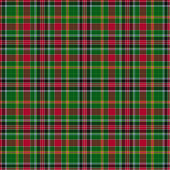 White, Red, Black, Blue, Green, Yellow Tartan Weave Pattern - Tile