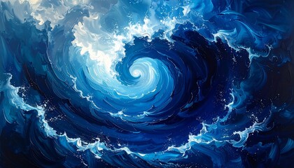 Abstract swirling ocean vortex