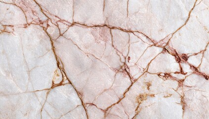 Luxurious white and pink marble texture with intricate red veins.