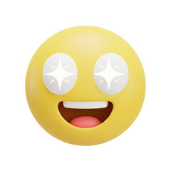 Star-struck face emoji for excitement and amazement