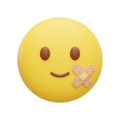 Face with bandage emoji for healing concept
