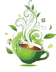 Fantasy Green Tea with Magical Steam