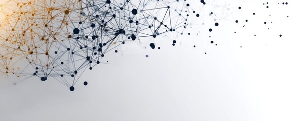 Abstract network graphic with lines and dots